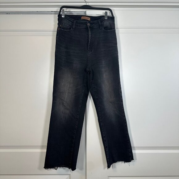 Judy Blue 90's Washed Black High Waist Straight Leg Jeans 13/31 Petite - Picture 5 of 15